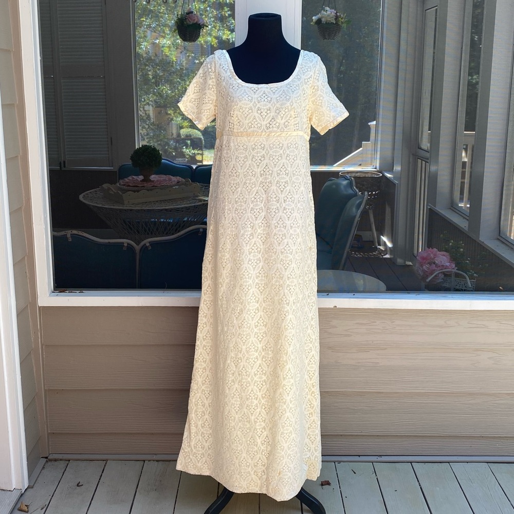 REPOSH // Vintage 60s Empire Waist Jane Austin Regency Dress